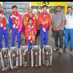உலக கோப்பை ‘கிக் பாக்சிங்’ போட்டி-பதக்கங்களை வென்ற   தமிழக வீரர்களுக்கு  உற்சாக வரவேற்பு