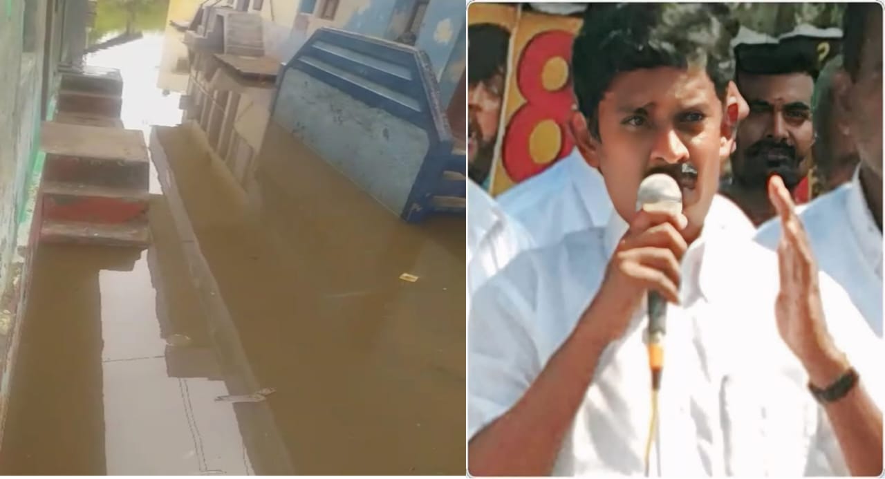 காயல் பட்டிணத்தில் மழை நீர் தேக்கம் – கண்டு கொள்ளாத நகராட்சி நிர்வாகம் –