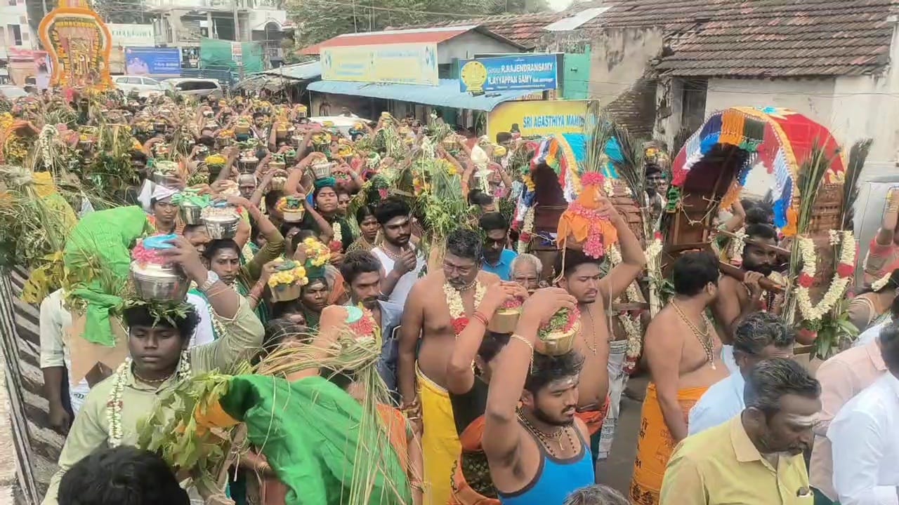 வைத்தீஸ்வரன் கோவிலில் தைப்பூசத்தை ஒட்டி பால்காவடி பால்குடம் எடுத்து திரளான பக்தர்கள் ஊர்வலமாக சென்று வழிபாடு