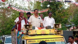 சீர்காழியில் மதசார்பற்ற முற்போக்கு கூட்டணியின் மதிமுக வேட்பாளர் தீவிரவாக்கு சேகரிப்பு