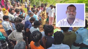 மன்னார்குடி அருகே பட்ட பகலில் லாரி உரிமையாளர் வெட்டி கொலை-மாவட்ட காவல் கண்காணிப்பாளர் விசாரணை