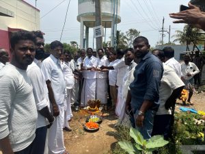 பைப் லைன் அமைக்கும் பணிக்கு பூமி பூஜை – அதிமுக எம்எல்ஏ வே. சம்பத்குமார் தொடங்கி வைத்தார்