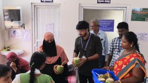 திட்டச்சேரி அரசு ஆரம்ப சுகாதார நிலையத்தில் கர்ப்பிணிகளுக்கு இளநீர் வழங்கல்