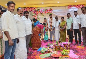 கூவத்தூர் ஊராட்சி மன்ற தலைவர் கே பி சகாதேவன் மகன் திருமண நிச்சயதார்த்த விழா