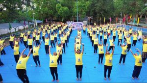 கீழப்பழுவூரில் செட்டிநாடு சிமெண்ட் நிறுவனத்தில் சர்வதேச யோகா தின விழா உற்சாகமாகக் கொண்டாடப்பட்டது