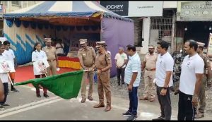 தமிழ்நாடு காவல்துறை மணலி காவல் நிலையம் சிபிசிஎல் நிறுவனம் இணைந்து நடத்தும் மாரத்தான் போட்டி