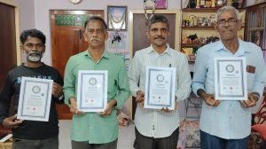 வேர்ல்டு புக் ஆஃப் அச்சீவர்ஸ் சாதனைப் புத்தகத்தில் இடம்பெற்ற திருச்சிராப்பள்ளி மாவட்ட சேகரிப்புக் கலைஞர்கள்!