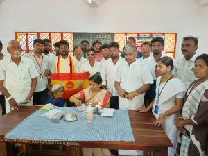 சுரண்டையில் தமிழக வெற்றிக் கழகம் சார்பில் இலவச கண் பரிசோதனை முகாம்
