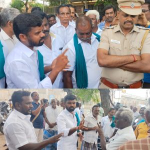 நாமக்கல்: தண்ணீர் இன்றி பயிர்கள் கருகும் நிலை – பரமத்தி வட்டாட்சியர் அலுவலகத்தில் விவசாயிகள் காத்திருப்பு போராட்டம்