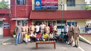 மணலி புது நகரில் இருசக்கர வாகனத்தில் பட்டா கத்திகளுடன் சுற்றித் திறந்த 7 இளைஞர்கள் கைது