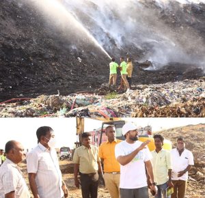 மதுரையில் குப்பை தீயுடன் 4 நாட்களாக போராடும் தீயணைப்பு வீரர்கள்-போதிய அடிப்படை வசதியின்றி அவதி