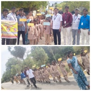 காவேரிப்பாக்கம் ஒன்றியம் புதுப்பட்டு பள்ளியில் போதைப்பொருள் எதிர்ப்பு பேரணி