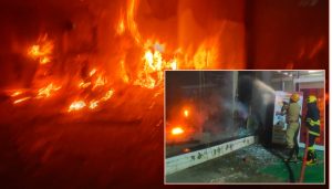 மதுரையில் டூவீலர் ஷோரூமில் திடீர் தீ விபத்து; 50-க்கும் மேற்பட்ட வாகனங்கள் தப்பின