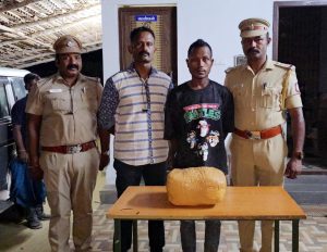 தாராபுரத்தில் 2.50 கிலோ கஞ்சா பறிமுதல்.!