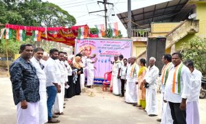 திருக்கண்ணபுரத்தில் வட்டார காங்கிரஸ் கட்சியின் சார்பில்லஞ்சம் தவிர் நெஞ்சம் நிமிர் கைரேகை இயக்கம்