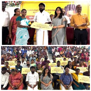 அரக்கோணத்தில் ரூ 1.85கோடி மதிப்பீட்டில் 661பயனாளிகளுக்கு நலத்திட்ட உதவிகளை வழங்கினார் கூட்டுறவு துறை அமைச்சர்