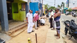 திருமருகலில்உயர்மட்ட பயணியர் நிழலகம் அமைக்கும் பணி