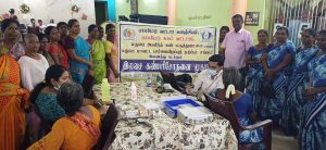 பாலமேடு நாயுடு மஹாலில் இலவச கண் பரிசோதனை முகாம்