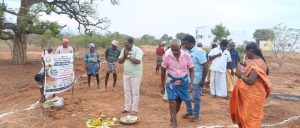 தேனி அருகே நாகலாபுரம் ஊராட்சியில் புதிய குளம் அமைக்கும் பணிக்கு பூமி பூஜை