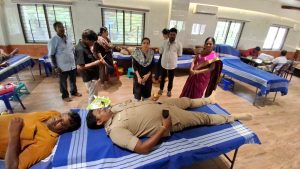 சுதந்திர தினத்தை முன்னிட்டு ஸ்ரீ சங்கர வித்யா கேந்திரா பள்ளியில் ரத்ததான முகாம்