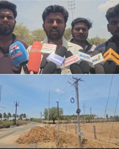 சோலார் மின் கம்பங்கள் சாலை ஓரத்தில் பதிப்பதாக புகார்: கிராம மக்கள் போராட்ட எச்சரிக்கை