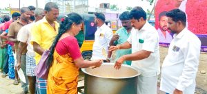 கேப்டன் விஜயகாந்த் 74-வது பிறந்தநாள்: சித்தாமூரில் பொதுமக்களுக்கு அன்னதானம்