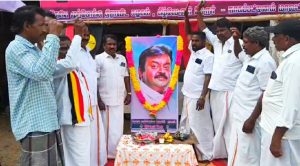 கீழ்வேளூரில் மறைந்த விஜயகாந்த் 74-வது பிறந்தநாள் விழா