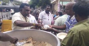 துறையூரில்  விஜயகாந்த்ன் 74 வது பிறந்தநாள் விழா-தேமுதிகவினர் அன்னதானம் வழங்கினர்