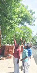 திட்டச்சேரியில் தாழ்வாக செல்லும் மின் கம்பிகள் சீரமைக்கப்படுமா?பொதுமக்கள் எதிர்பார்ப்பு