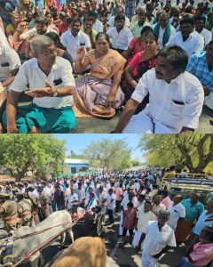 தாராபுரம்:நீதிமன்ற உத்தரவை அமல்படுத்தக் கோரி 4 இடங்களில் 4 ஆயிரத்துக்கும் மேற்பட்டோர் சாலை மறியல்