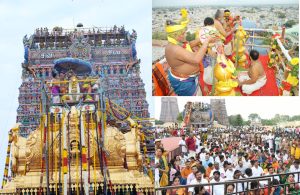 மதுரை மீனாட்சியம்மன் கோவிலில் கும்பாபிஷேக விழா கோலாகலமாக நடந்தது