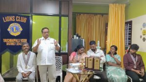லயன்ஸ் கிளப் ஆப் திருச்சிராப்பள்ளி விஷன் சார்பில் சங்க சாசன சான்றிதழ் வழங்கும் விழா