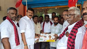 மதுராந்தகம் தொகுதி திமுக வேட்பாளர் வழக்கறிஞர் இ.பரந்தாமனுக்கு ஆதரவாக தொழிலாளர் முன்னேற்ற சங்கத்தினர் வாக்கு சேகரிப்பு