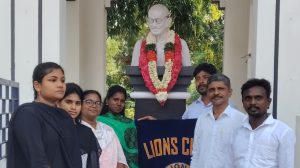 காந்தி ஜெயந்தி விழா – மகாத்மா காந்தி சிலைக்கு மாலை அணிவித்து உறுதிமொழி ஏற்பு