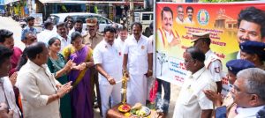 கம்பம் தொகுதி முழுவதும் கண்காணிப்பு கேமராக்கள்- முதல் கட்ட பணியை தொடங்கி வைத்த கம்பம் எம் எல் ஏ