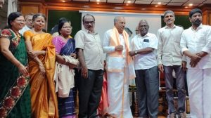 திருச்சிராப்பள்ளி தமிழ்ச் சங்கத் தலைவராக பொறுப்பேற்ற முன்னாள் அமைச்சர் நல்லுசாமி!