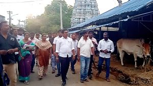 துறையூர் சிவன் கோவில் இடத்தில் உள்ள ஆக்கிரமிப்புகளை அகற்ற துணை சபாநாயகர் ரவிசங்கர் அதிரடி நடவடிக்கை